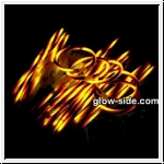 Arm Glow Stick, luminescent black - red - gold 50s Role