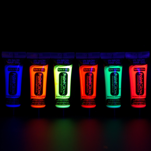 6x 10 ml Hair gel uv active range