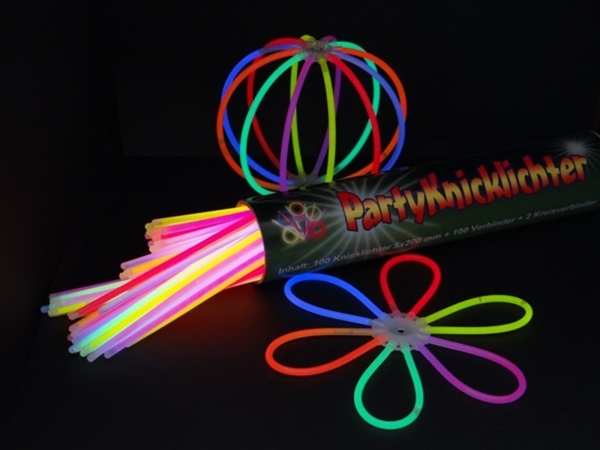 Arm Glow Stick, luminescent 4-color mix  200x5 mm8s Role