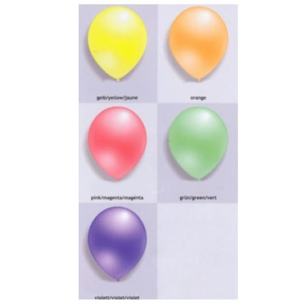 Luftballons Rund Neonfarben
