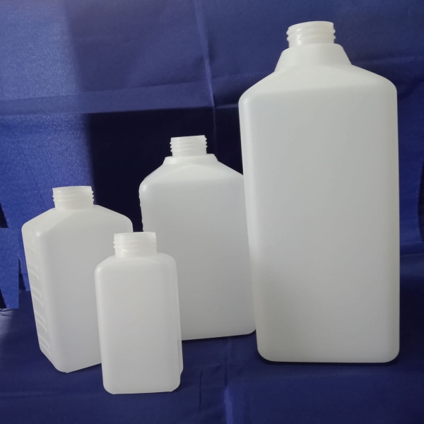 100x 500 ml Vierkantflasche natur HDPE